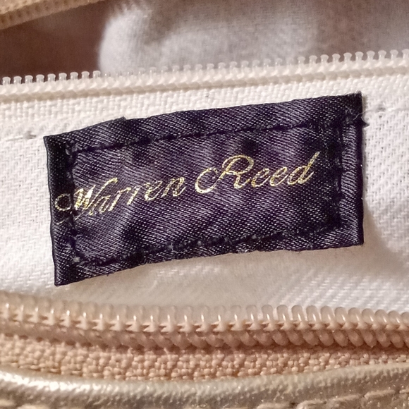 Vintage Warren Reed Gold And Silver Metallic Woven Leather Satchel EUC - Picture 6 of 6